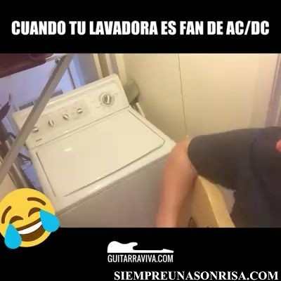 Esta lavadora es Fan de AcDc