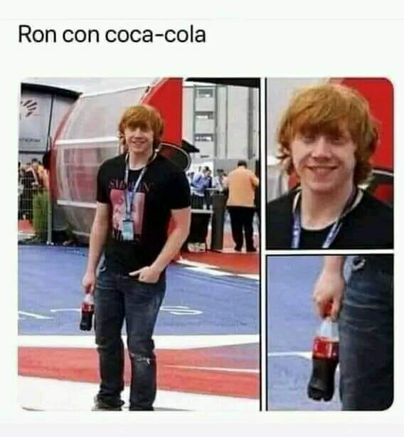 ron, harry potter, memes graciosos,coca cola