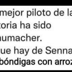humor viral, chistes, schumacher, senna, albondigas con arroz