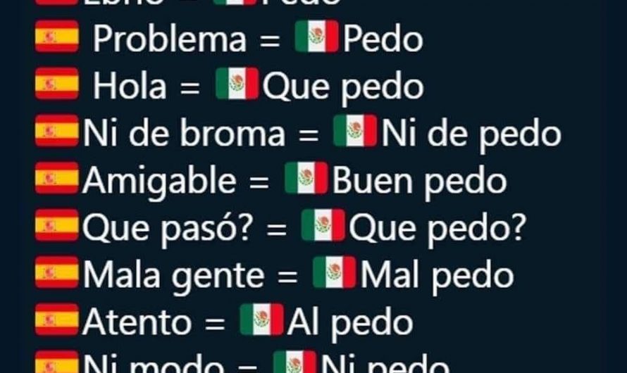 El uso de la palabra pedo en México
