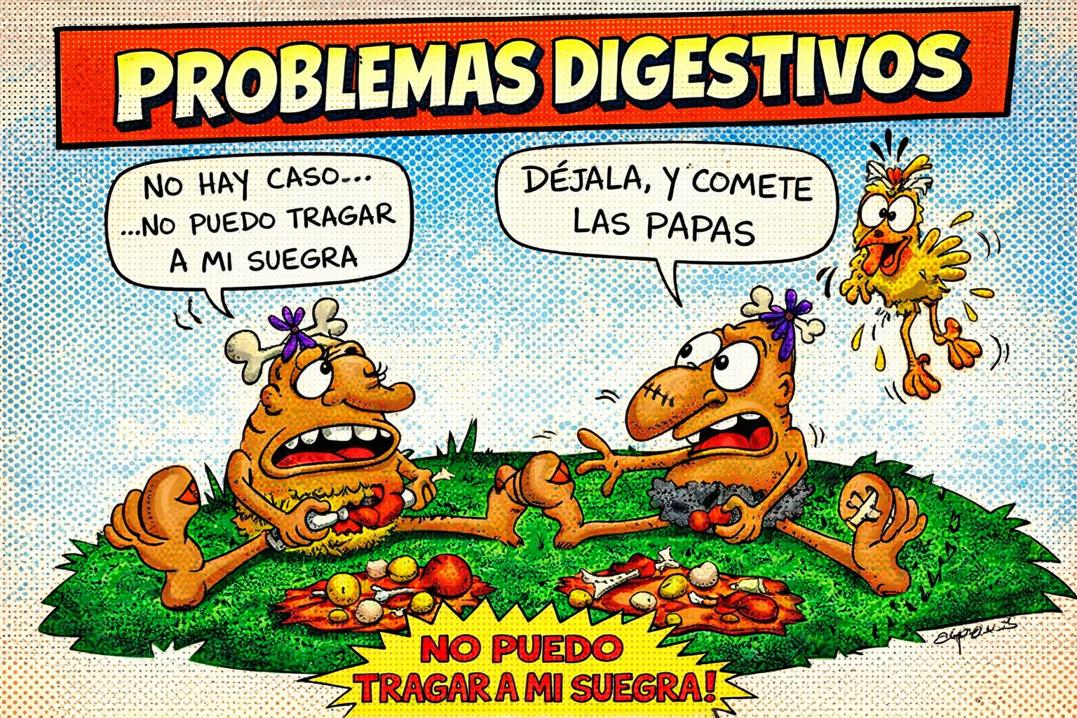 humor canibales, comics español,suegras,risas,viñetas de humor