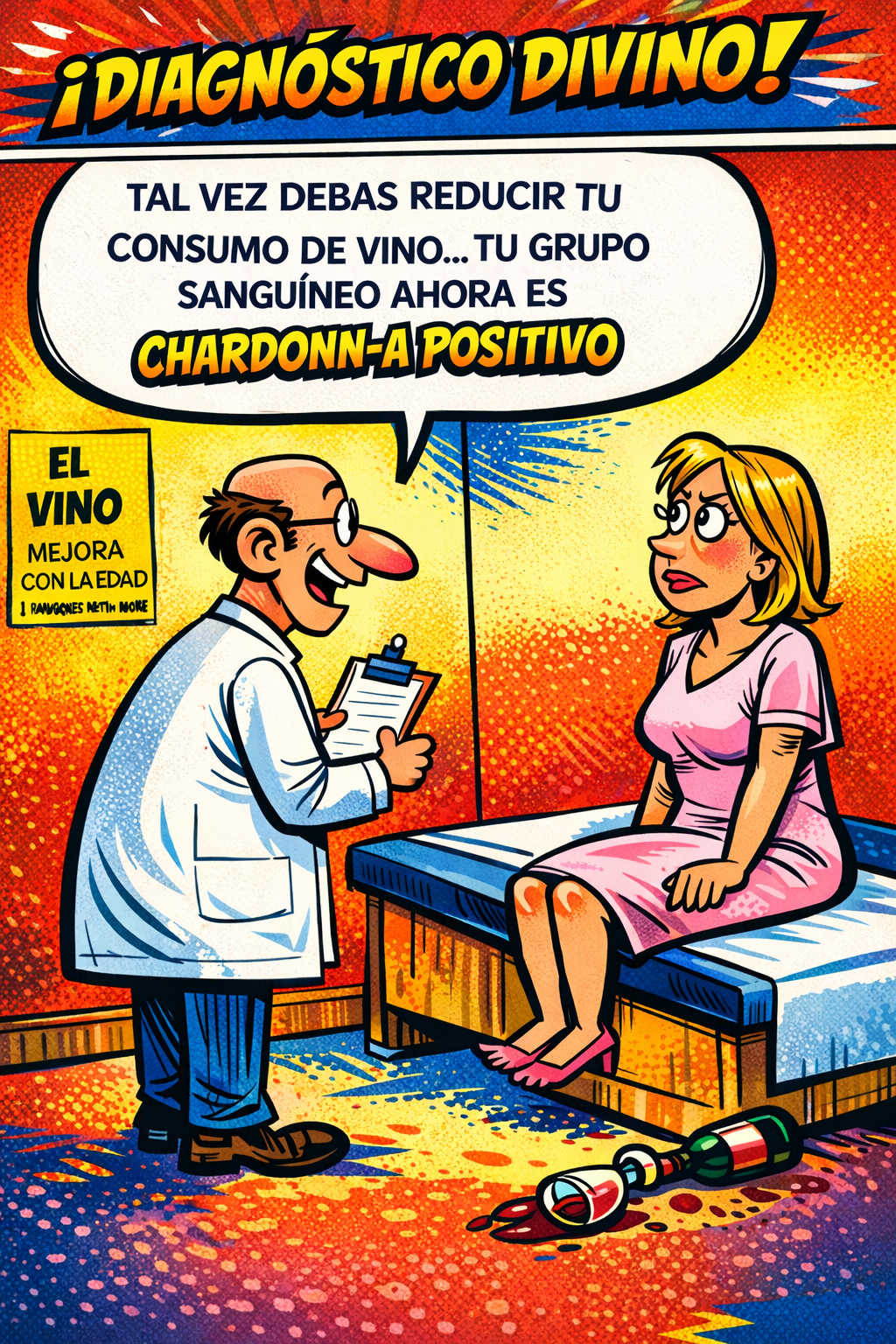 Diagnostico Divino, humor de médicos, viñetas divertidas