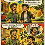 Dos amigos y una historia divertida... popart comic