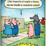 Los 3 cerditos y el lobo han crecido