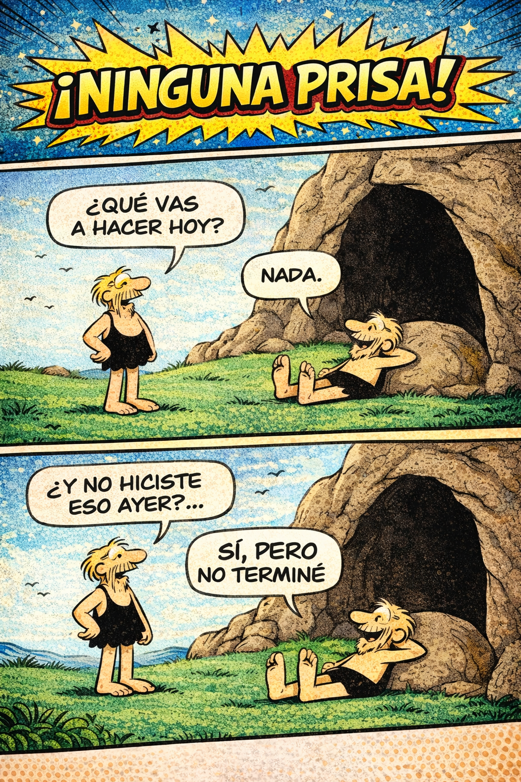 Ninguna Prisa, humor de primitivos
