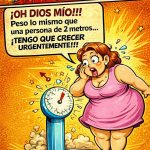 No hay que perder tiempo , humor en comics en español, sobrepeso