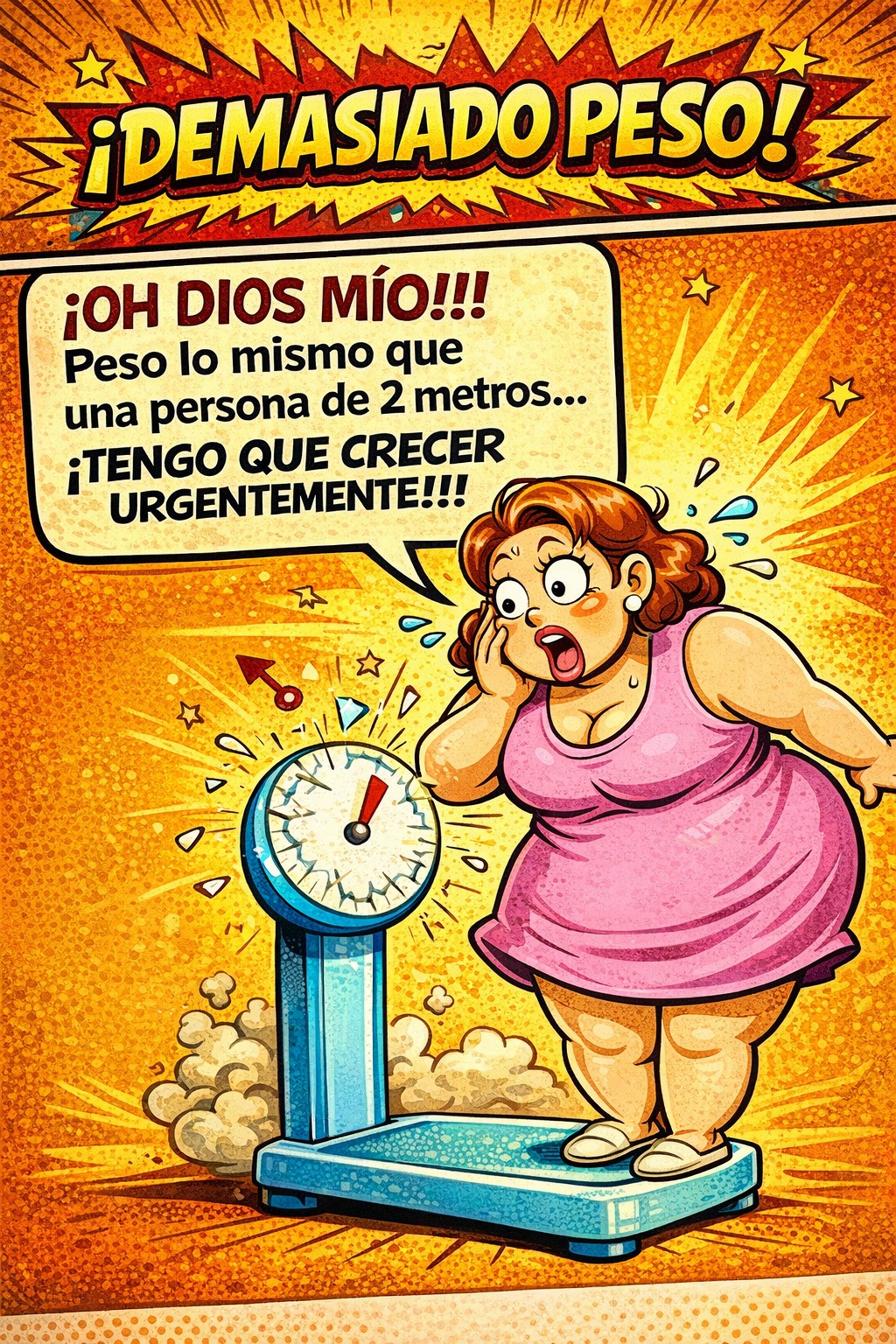 No hay que perder tiempo , humor en comics en español, sobrepeso