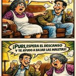 el futbol o yo, ¡¡PACO, EL FÚTBOL O YO, ELIGE!! ¡PURI, ESPERA EL DESCANSO Y TE AYUDO A BAJAR LAS MALETAS!