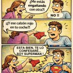 Infidelidades, Superman, superheroes humor