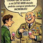 Militares con código QR