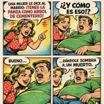 panza gorda, humor, arbol de cementerio, esposas y maridos