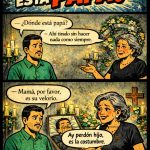 velatorios, humor, padres,madres,hijos,comic pop art de risa