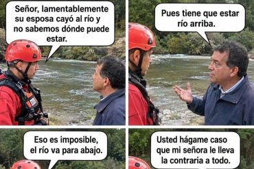 El río sabe para dónde va… pero él sabe cómo es su señora. 😂