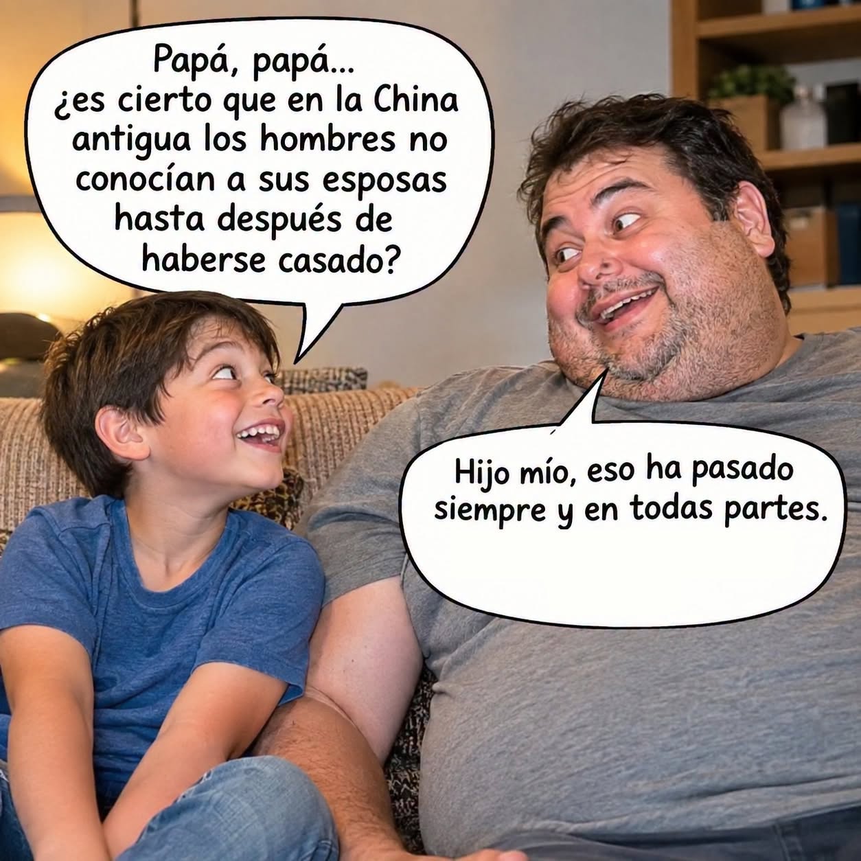 Papá no necesita Google… tiene experiencia propia. 😂