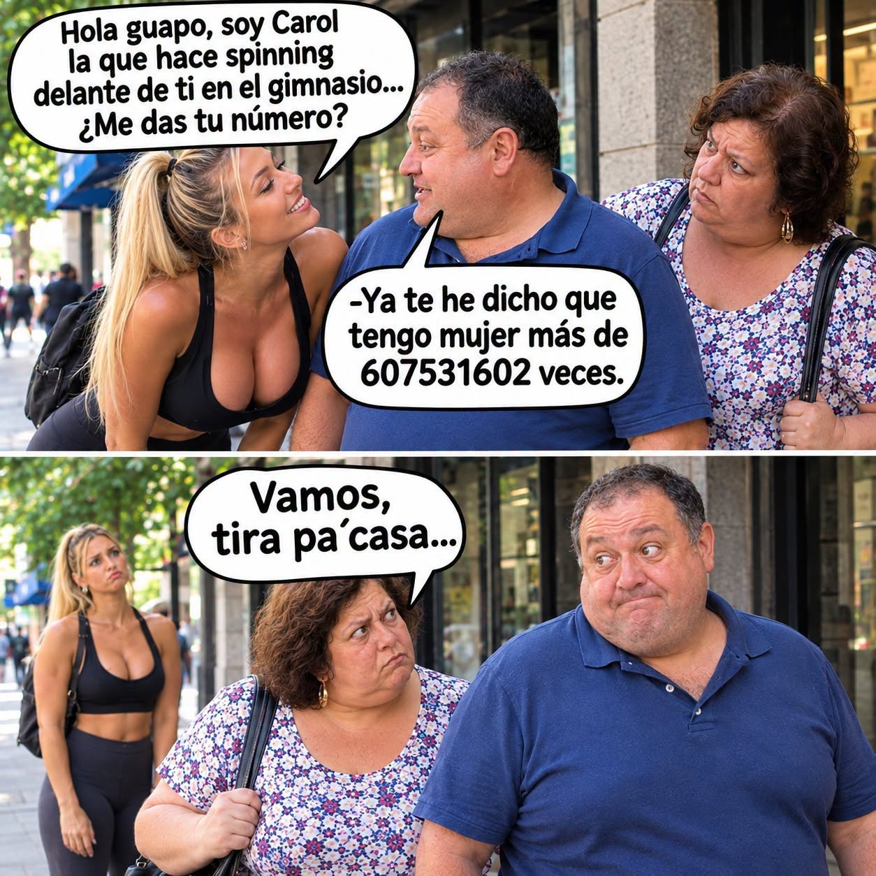 Cuando te piden el número delante de tu mujer y tienes que demostrar tus reflejos… 😂