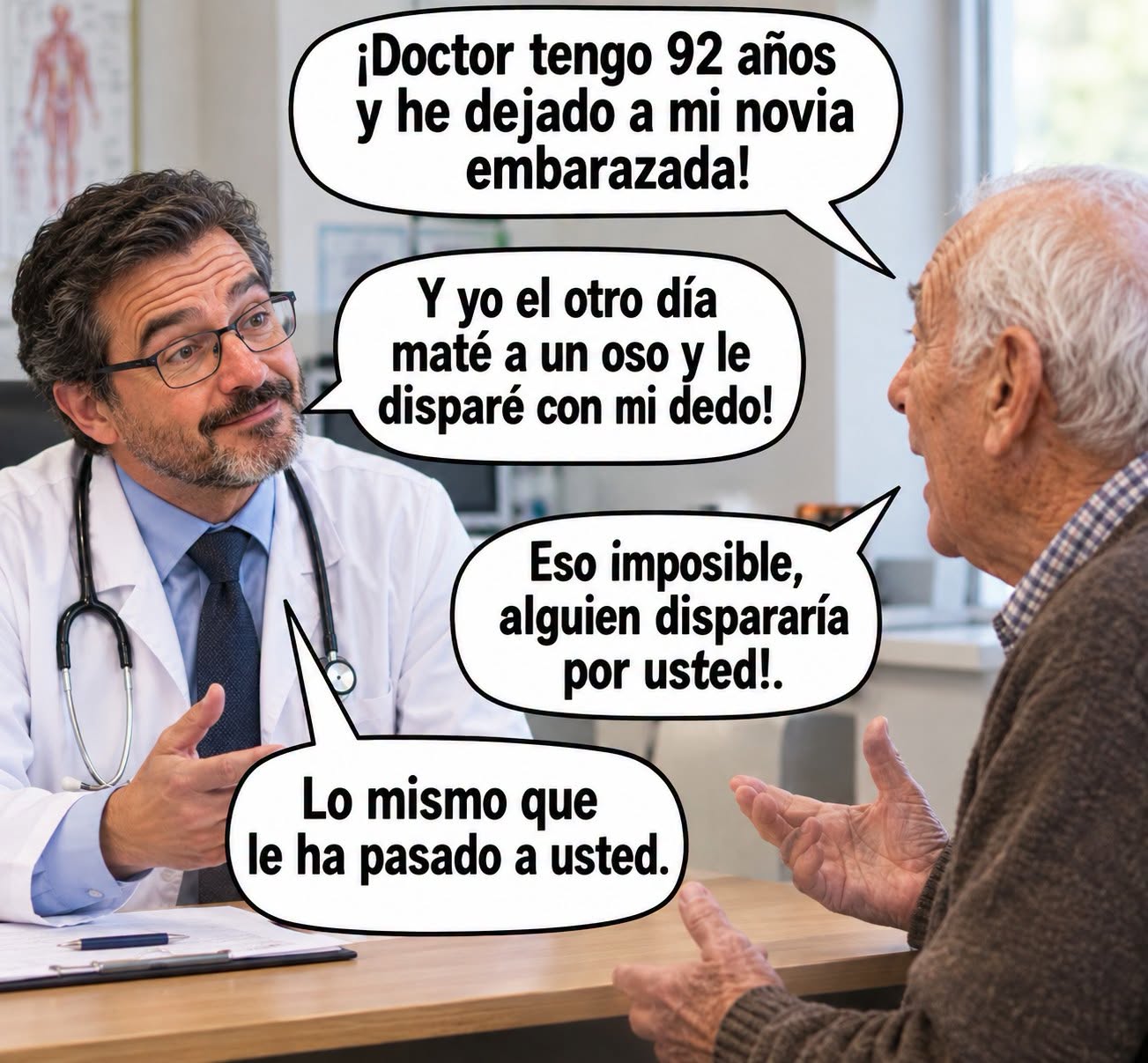 El doctor tenía una teoría… y el paciente no estaba preparado para escucharla. 😂