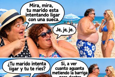 Ella no está celosa… está esperando que se le acabe el aire 🤣