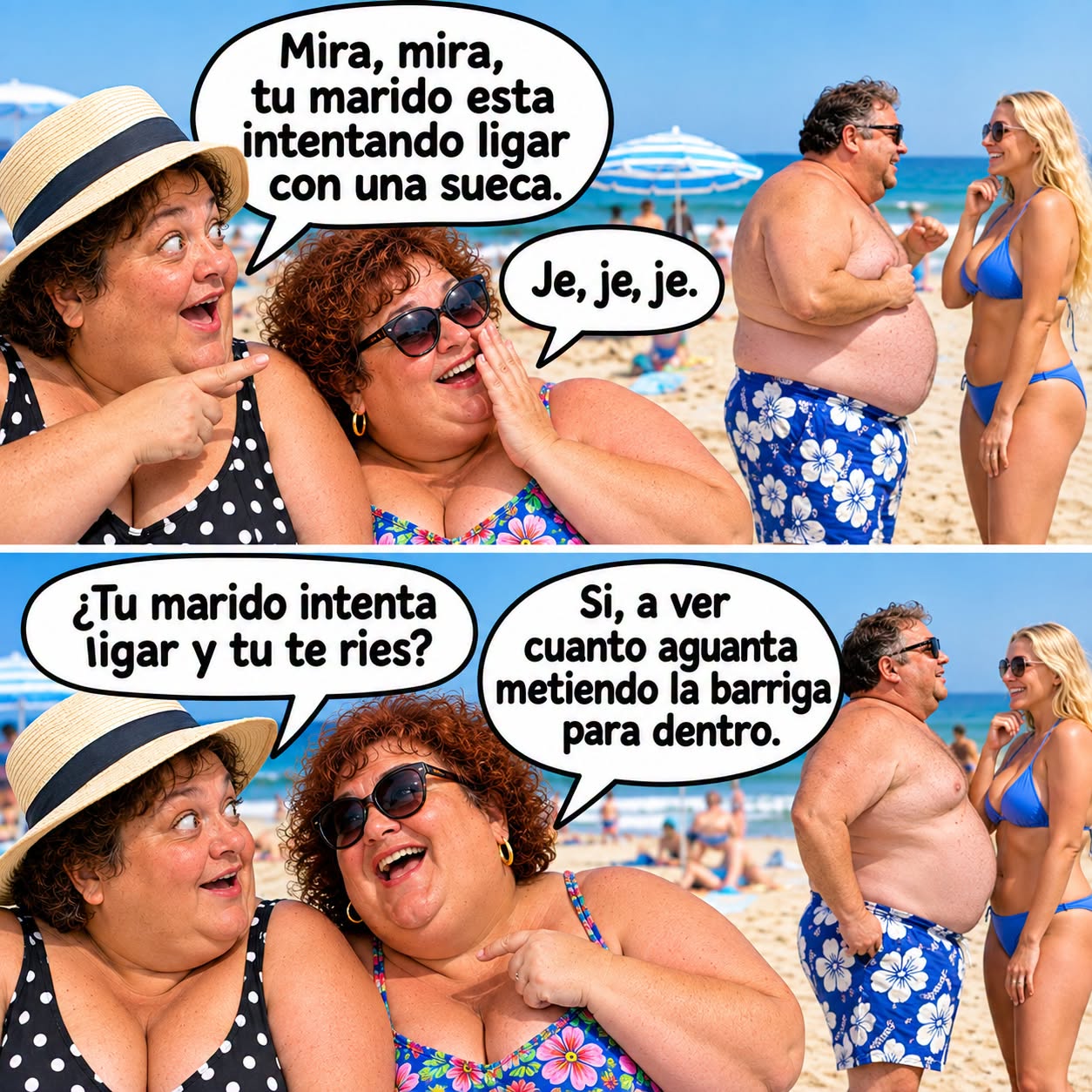 Ella no está celosa… está esperando que se le acabe el aire 🤣