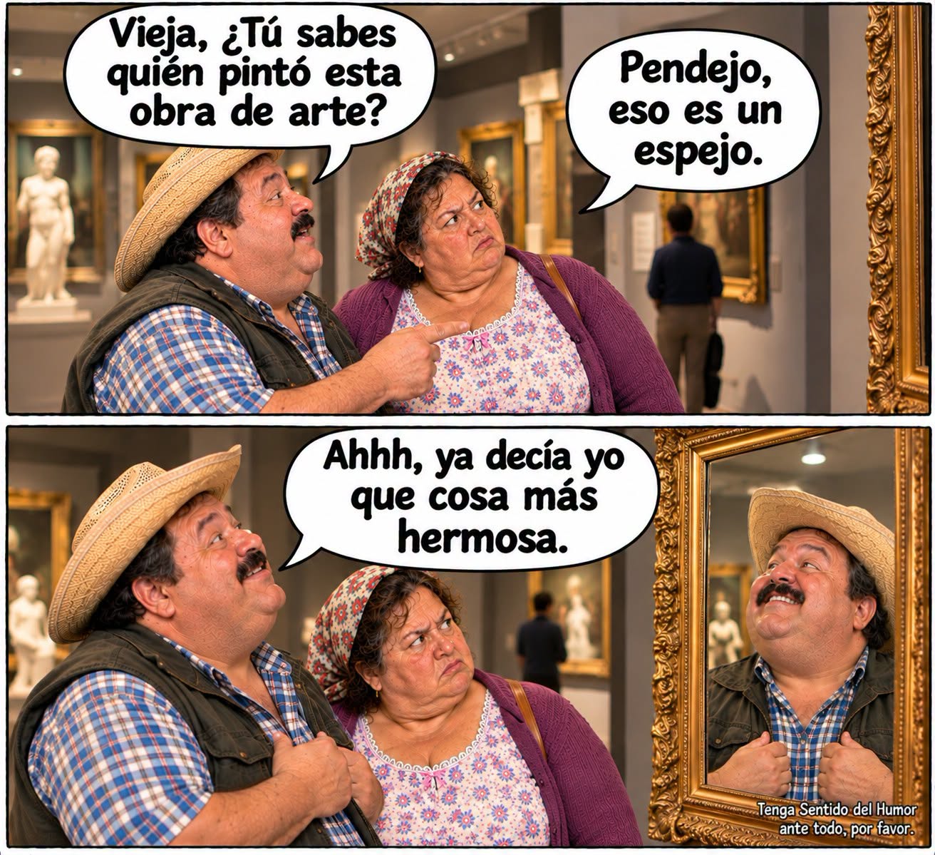 MUSEOS,chistes,cuadros,presumido,humor
