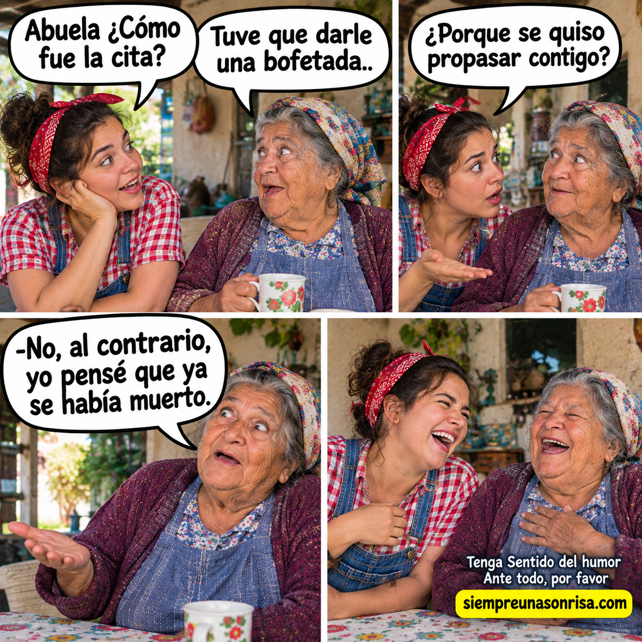 chistes de abuelas, memes de humor, nietas, citas