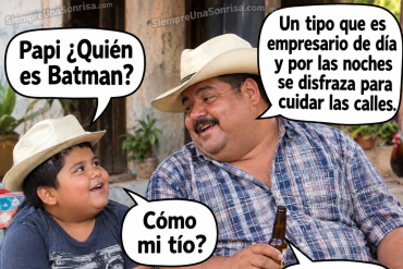 chistes de batman, humor, padre e hijo, chistes en foto, siempre una sonrisa