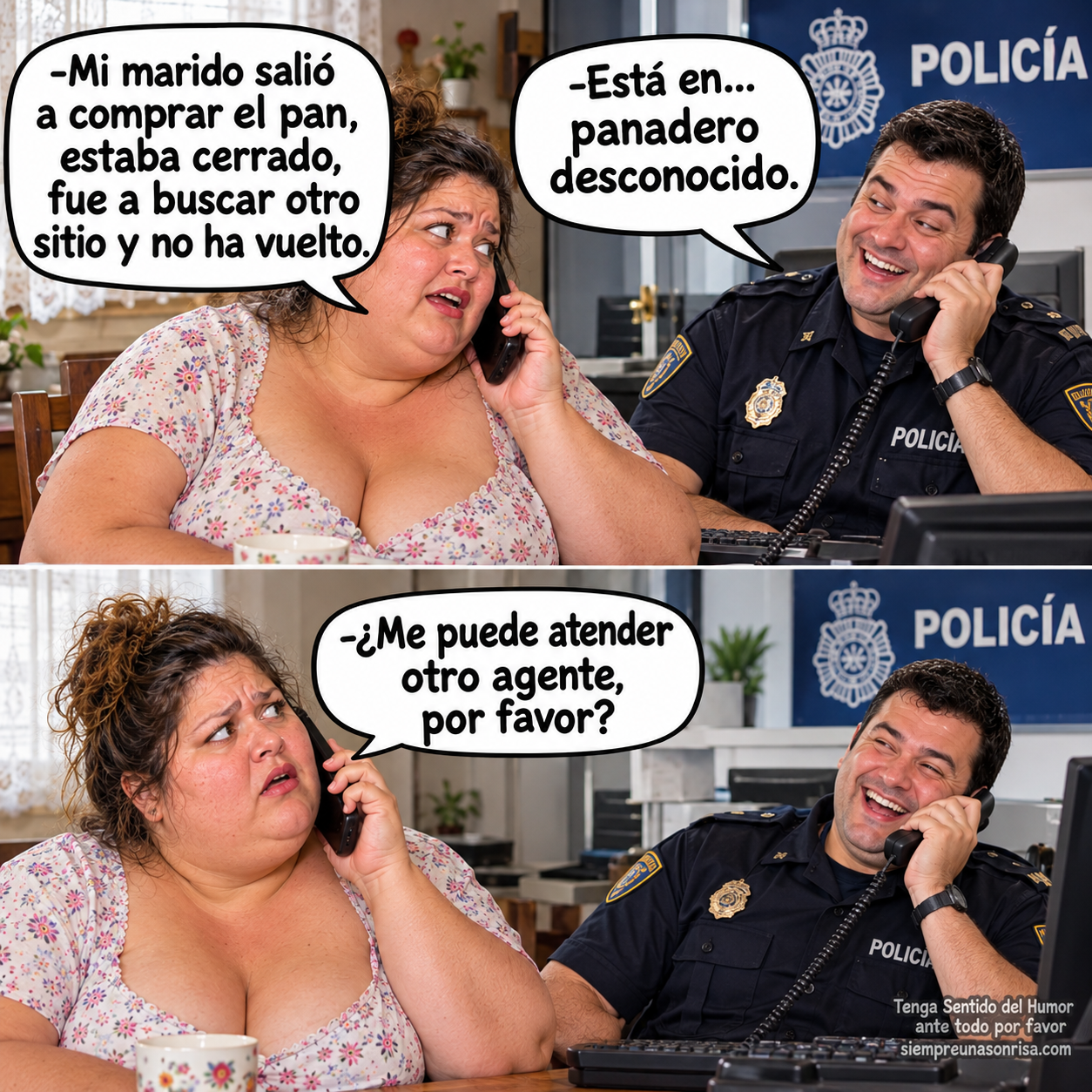 chistes de policias, memes, panaderos,maridos,esposas,desaparecidos