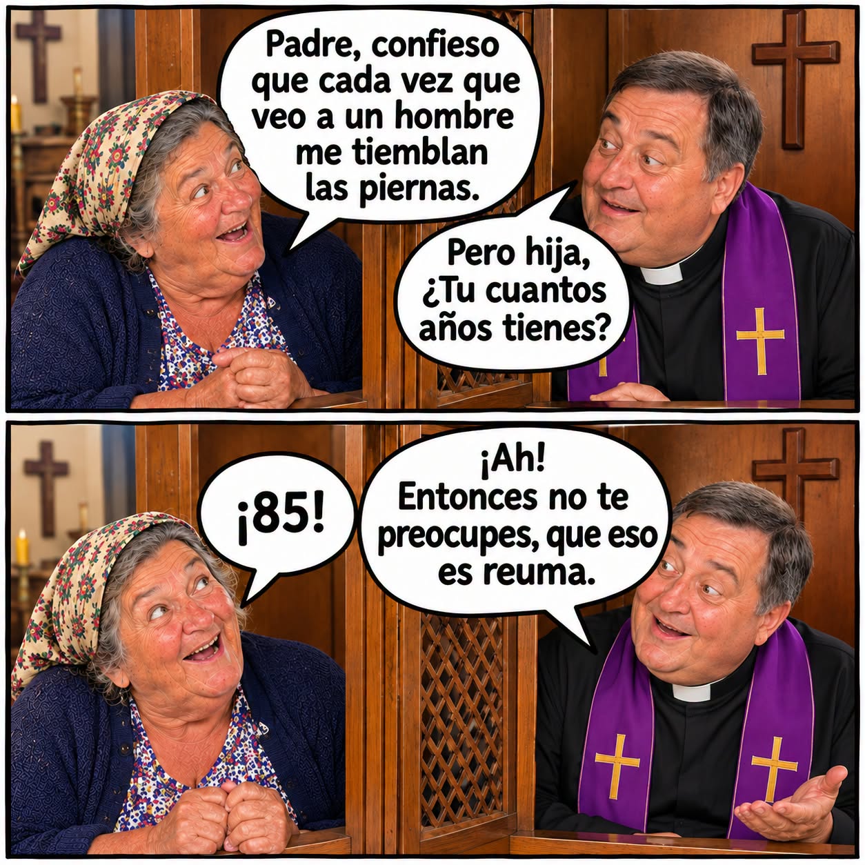 curas,viejas,chistes de confesiones,memes