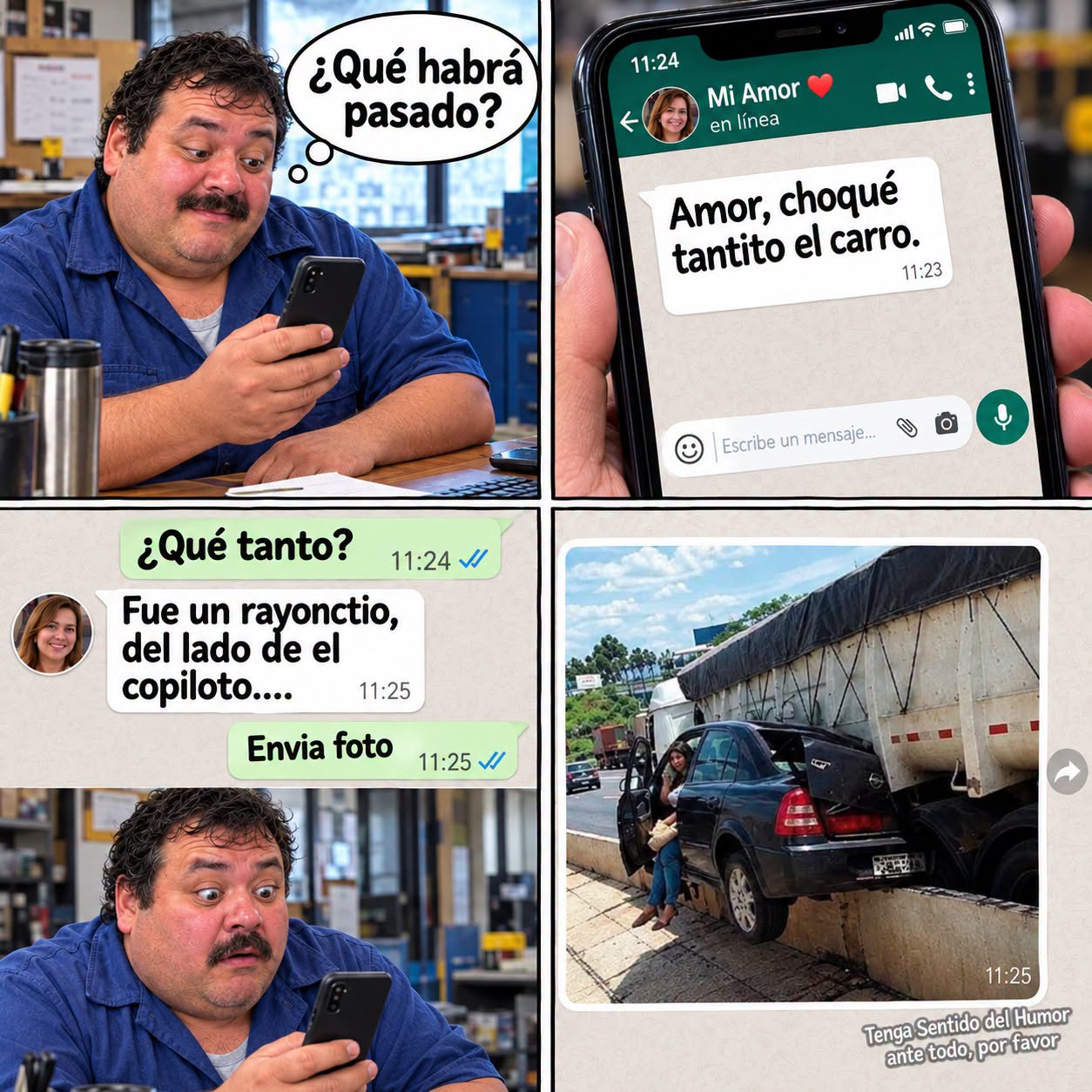 mujeres, coches,accidentes,whatsapp,humor,risas