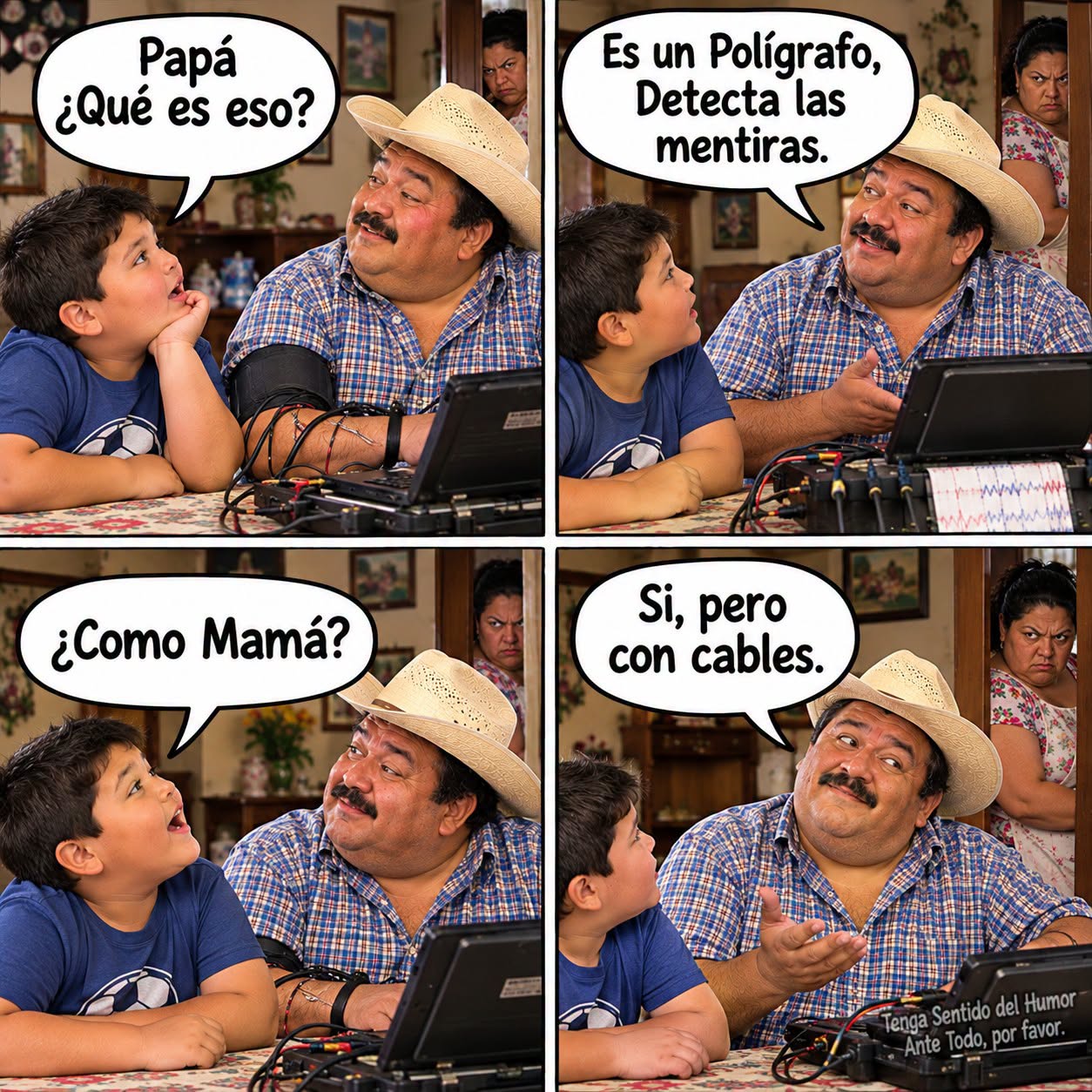 poligrafo,chistes,hijo y padre,humor,memes de risa