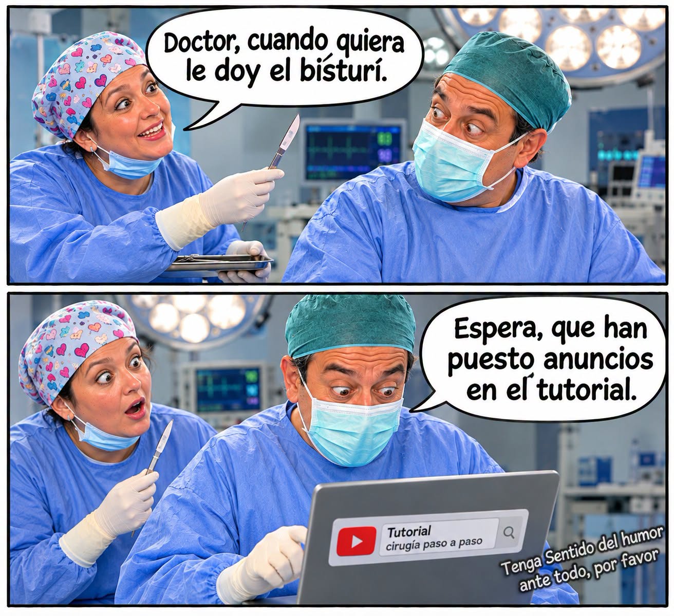 youtube chistes,tutoriales,publicidad,medicos,cirujanos,memes de humor