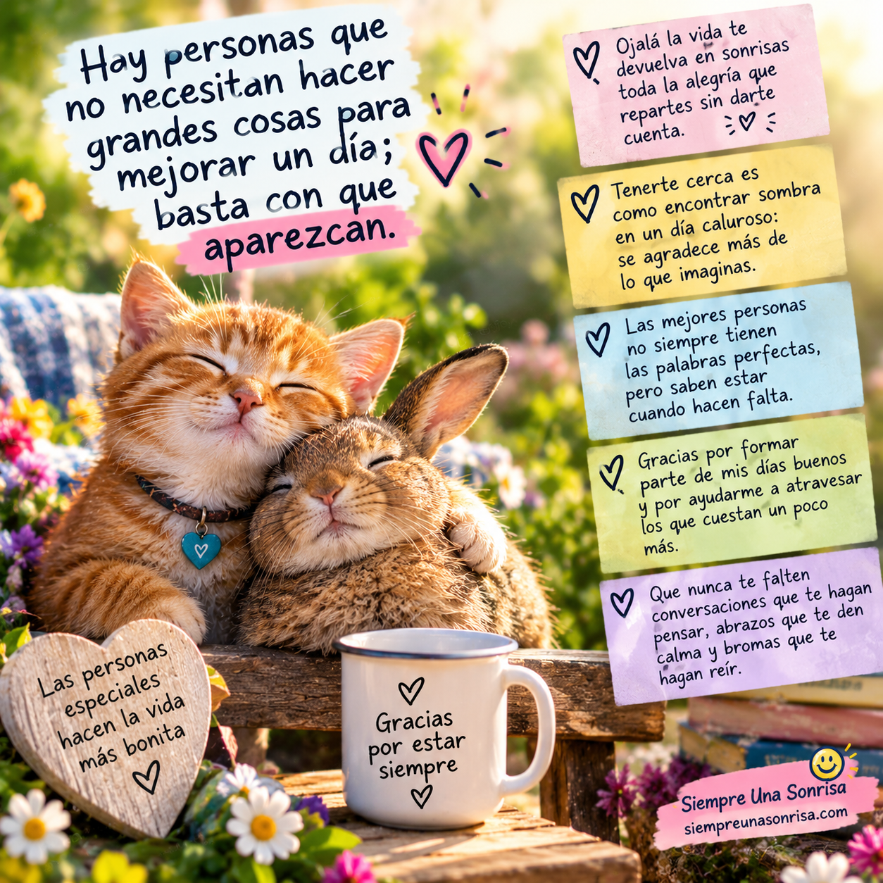 Frases bonitas para compartir con personas especiales