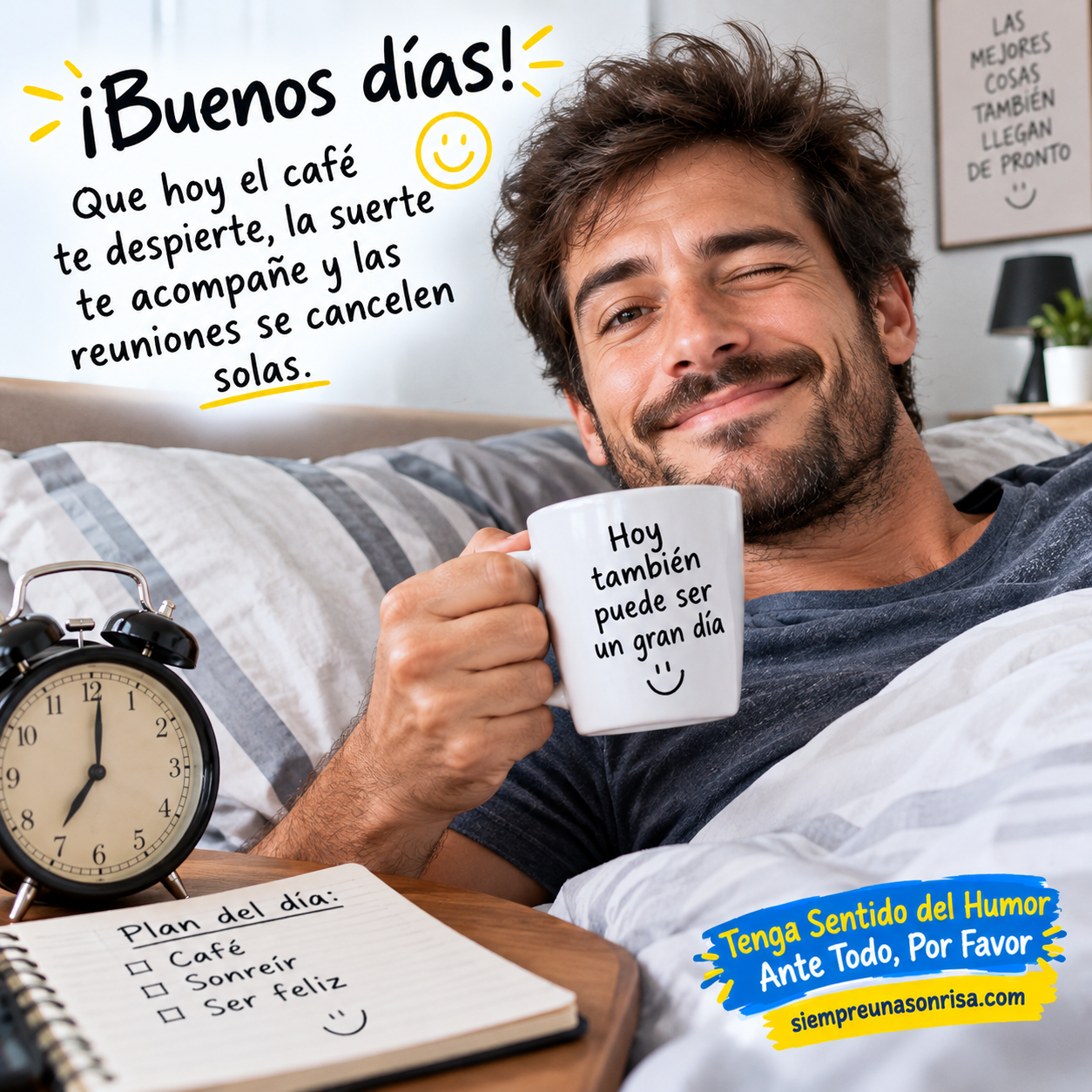 Frases de buenos días, frases divertidas y originales