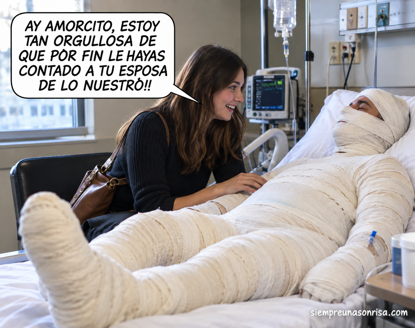 Humor, infidelidad, parejas, matrimonio, chistes, humor gráfico, situaciones divertidas.