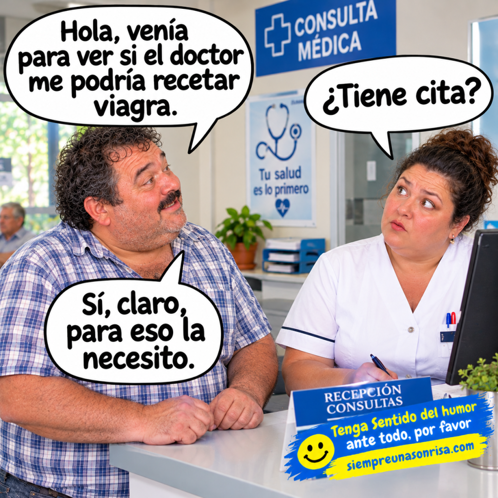 Viagra, malentendidos divertidos, humor absurdo, anécdotas graciosas, sentido del humor, moralejas
