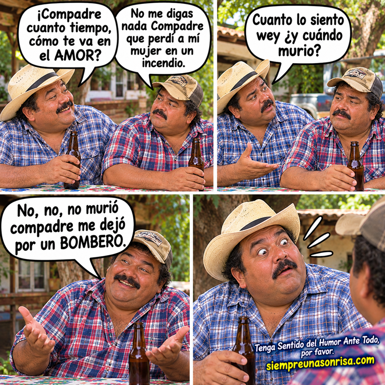 chiste de compadres, chistes graciosos, humor, humor mexicano, bombero,