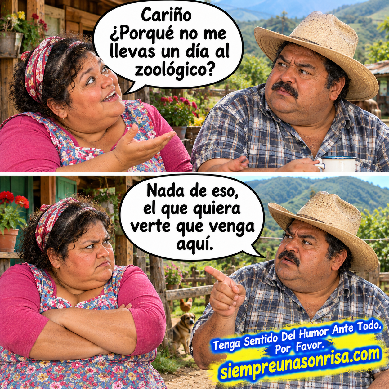 chiste de matrimonio, zoológico, humor de parejas, marido y mujer, chistes graciosos,