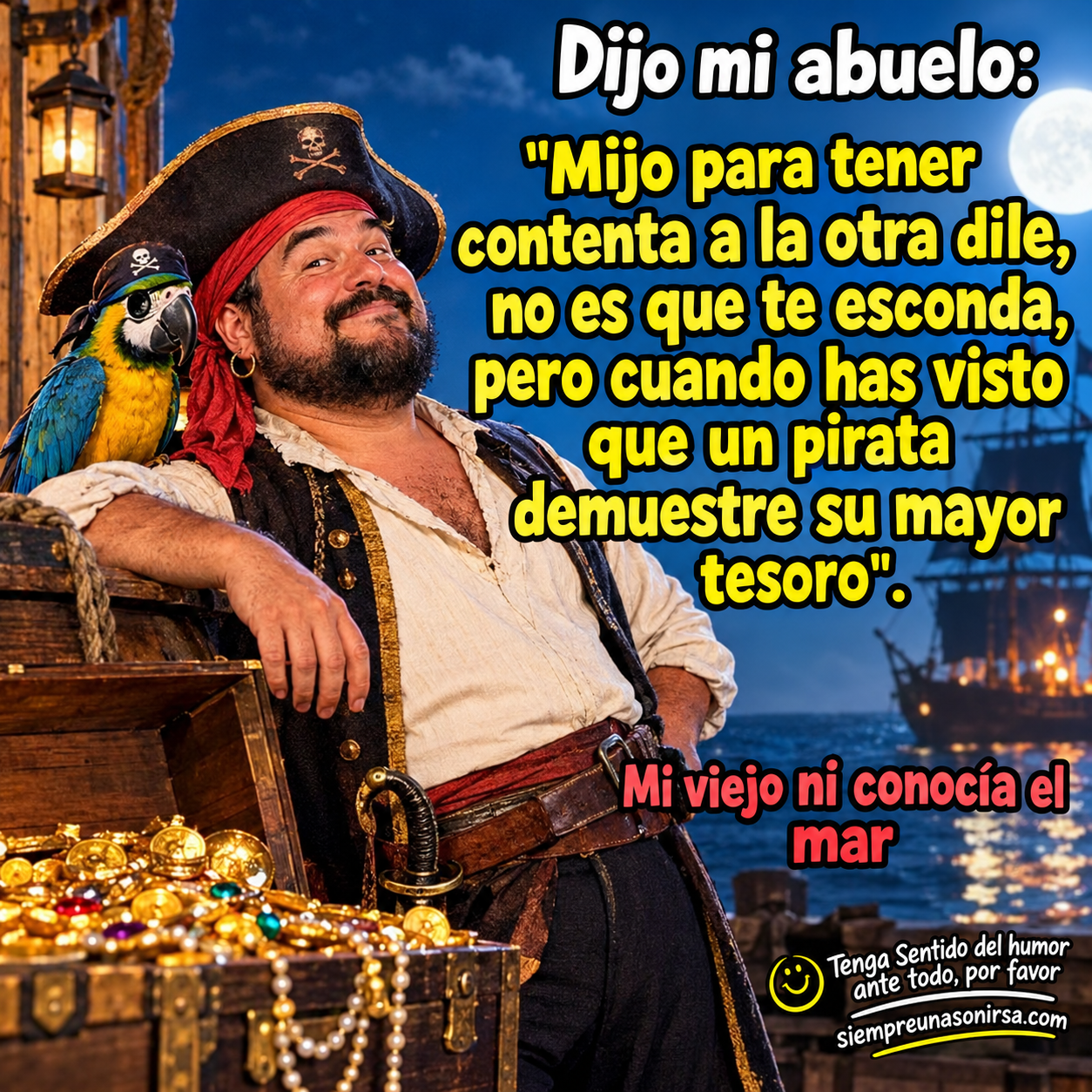 chistes de abuelos, humor, piratas
