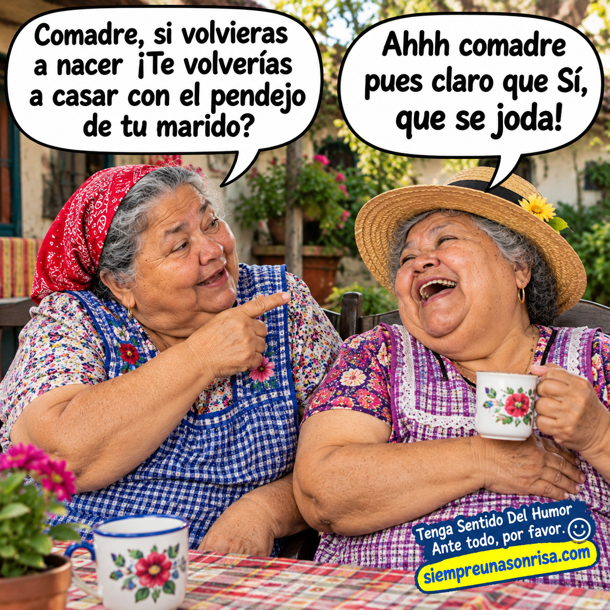 chistes de comadres, maridos, humor, memes de risa