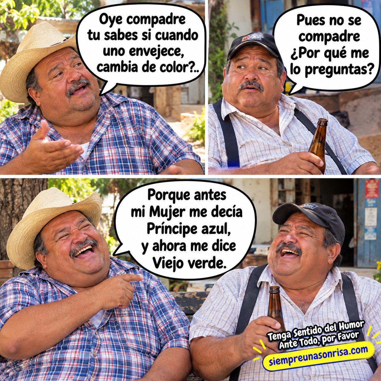 chistes de compadres, humor de abuelos, memes de risa en español