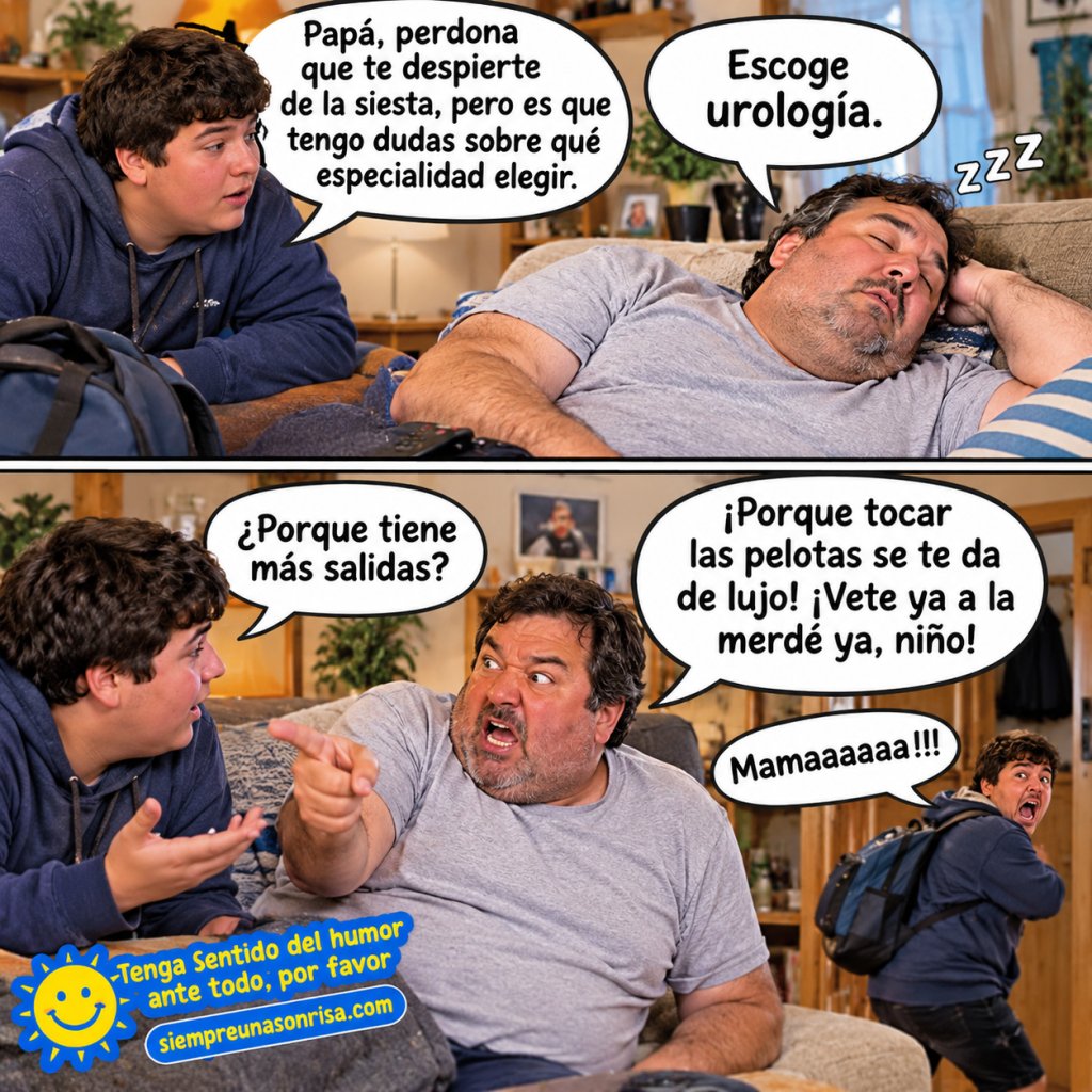 chistes padres e hijos, finales inesperados, preguntas ,respuestas, humor cotidiano
