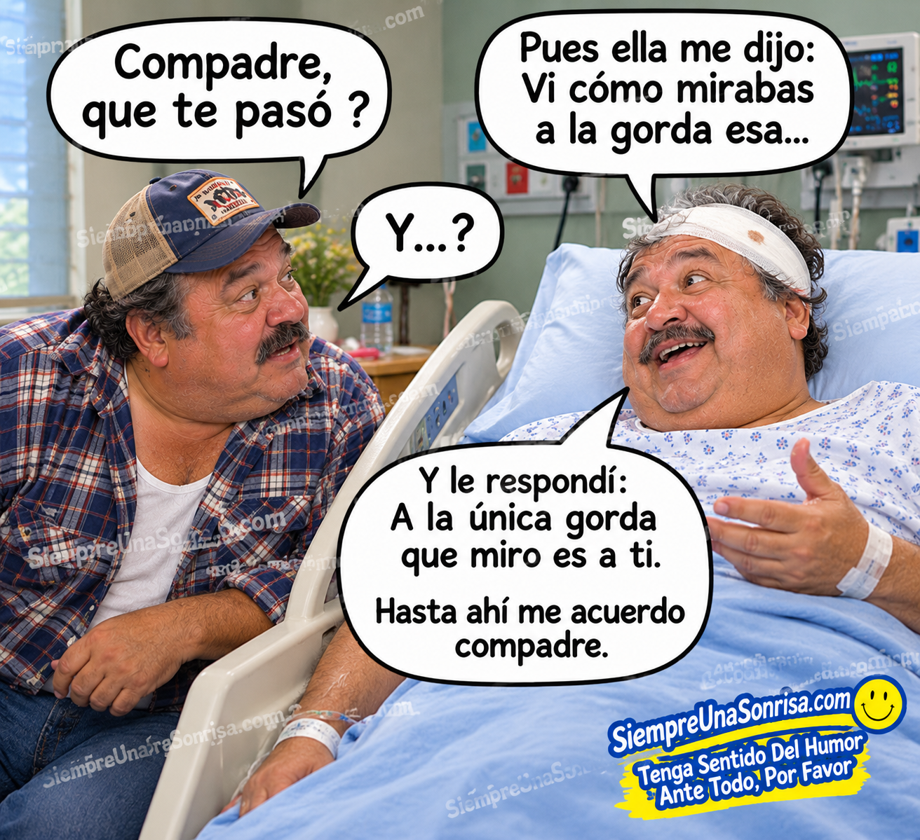 compadres hospital, humor, risas, memes divertidos