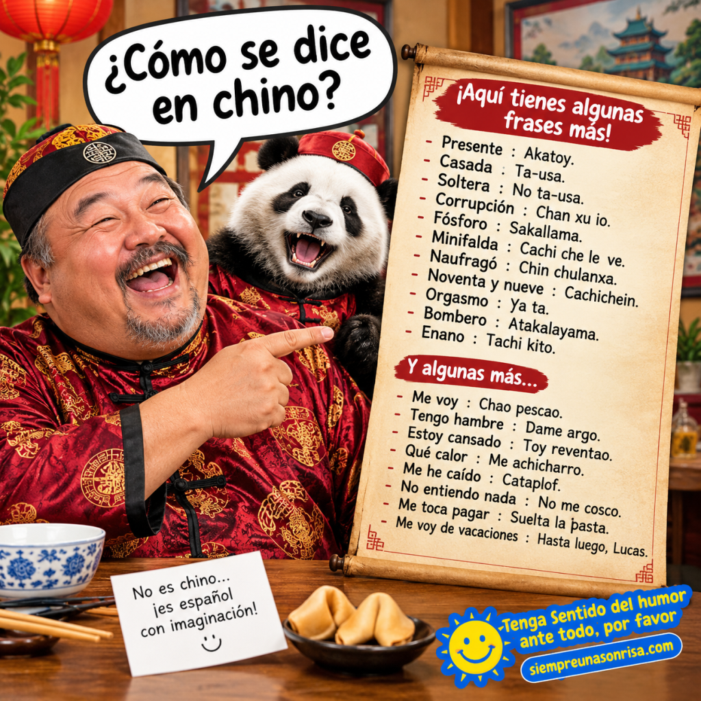 frases graciosas, como se dice en chino, frases divertidas de humor