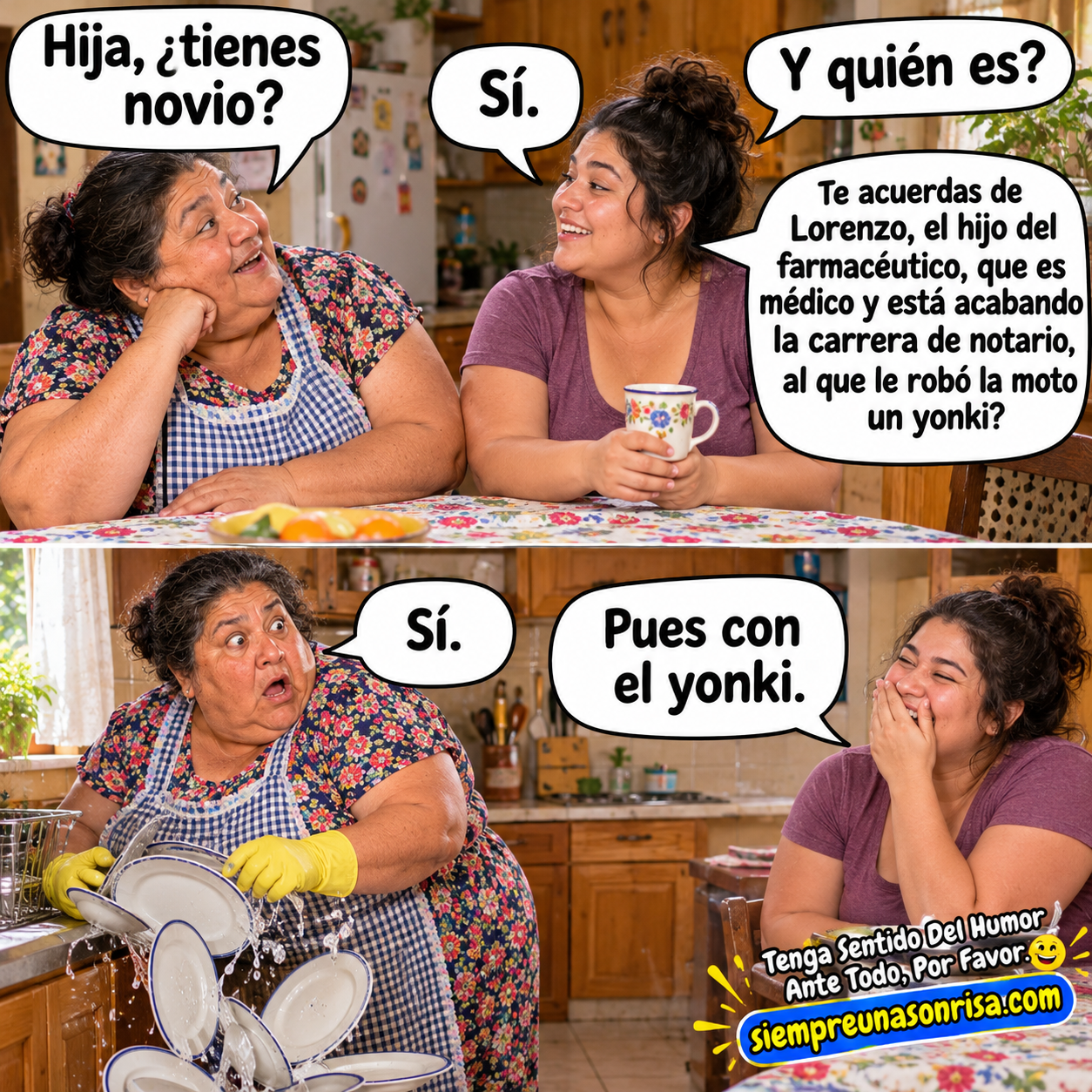 histes, humor, humor familiar, novio, noviazgo, parejas, madre e hija, chiste corto,