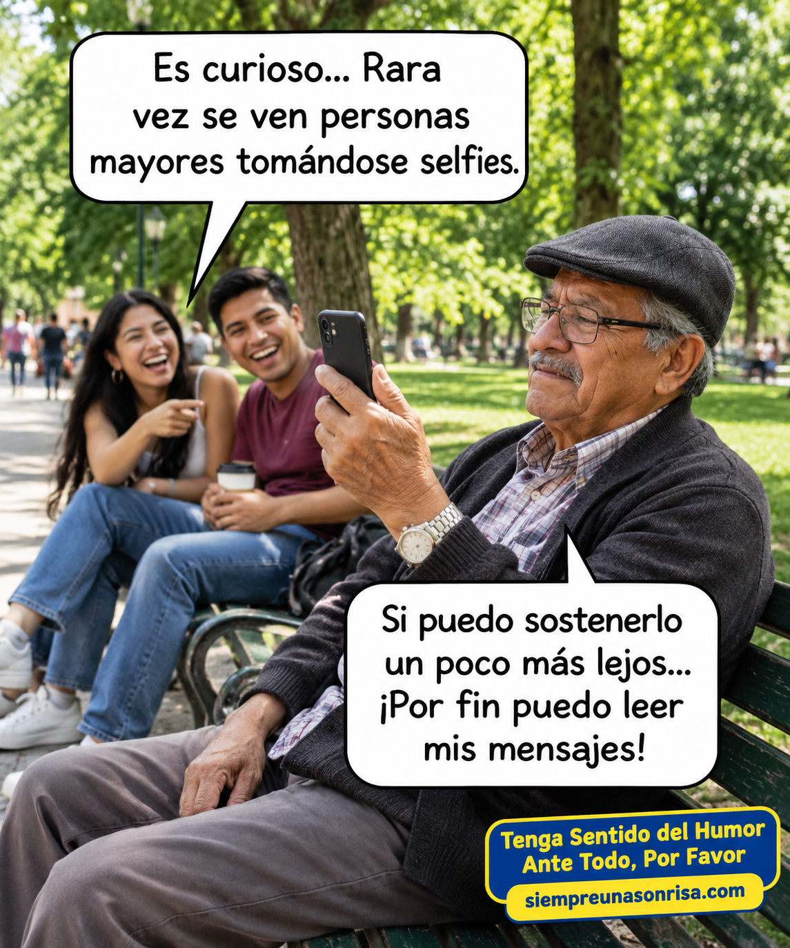 humor de mayores, memes graciosos, humor sobre la edad, memes de tecnología, chistes de personas mayores, humor cotidiano.