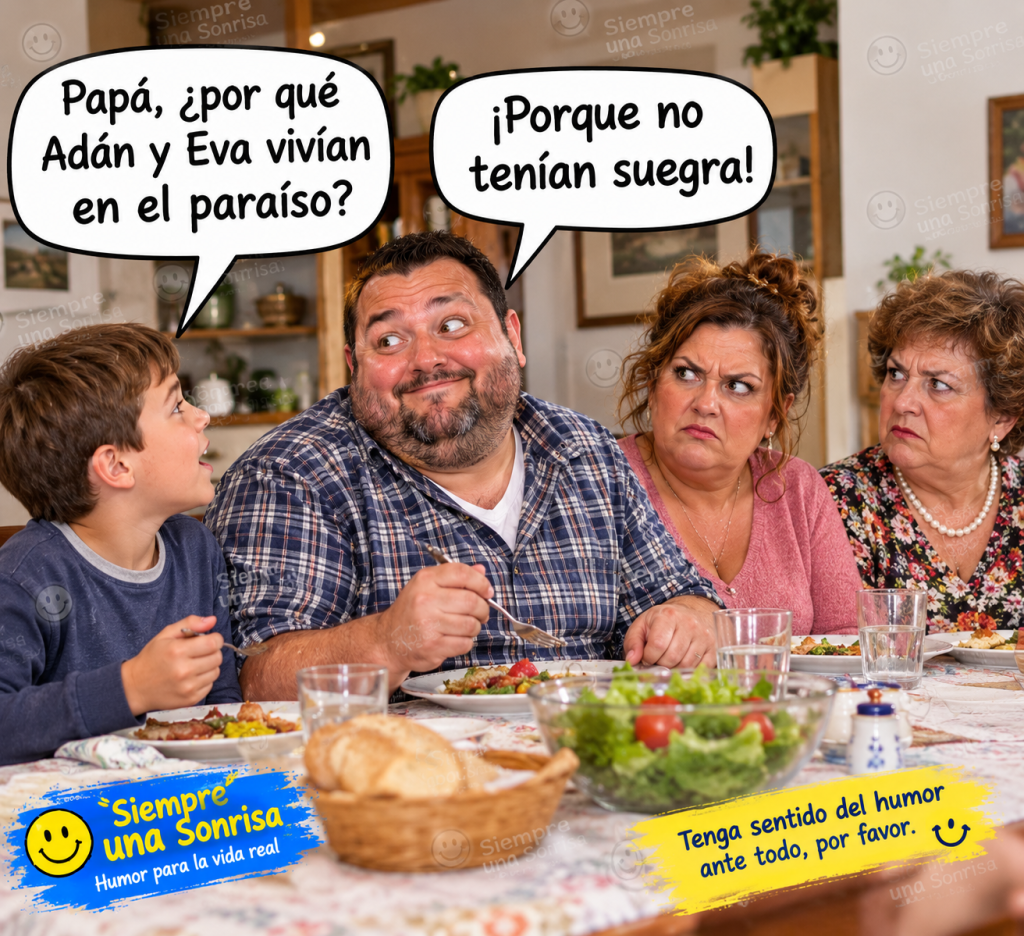 humor familiar, memes graciosos, humor de suegras, chistes de familia, humor de pareja, memes de humor, Siempre una Sonrisa