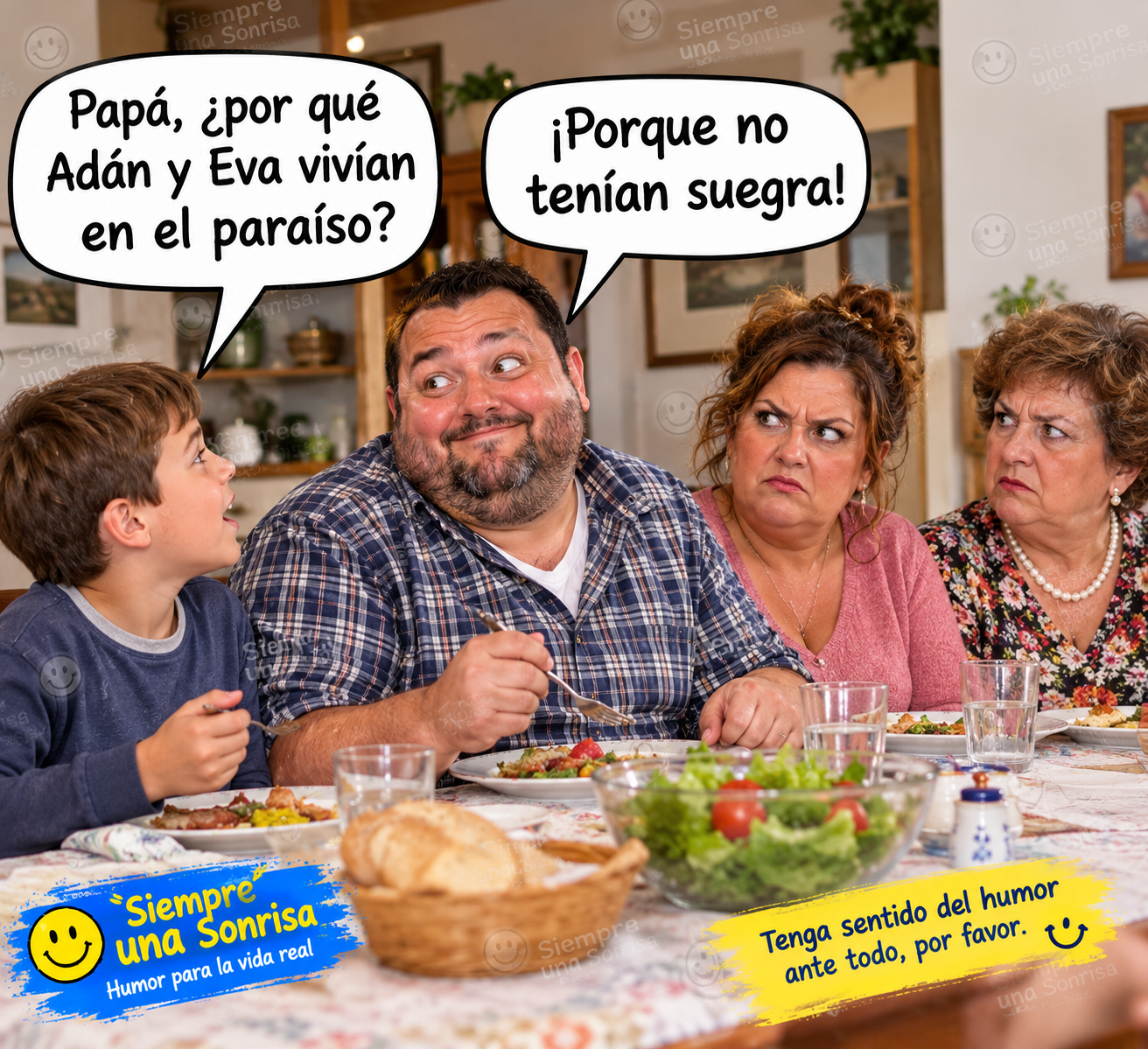 humor familiar, memes graciosos, humor de suegras, chistes de familia, humor de pareja, memes de humor, Siempre una Sonrisa