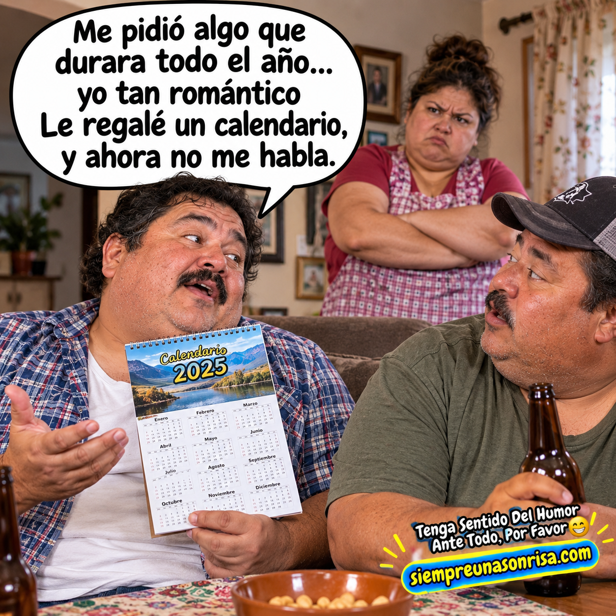 humor latino, regalos, memes en español, calendario, enfado matrimonial