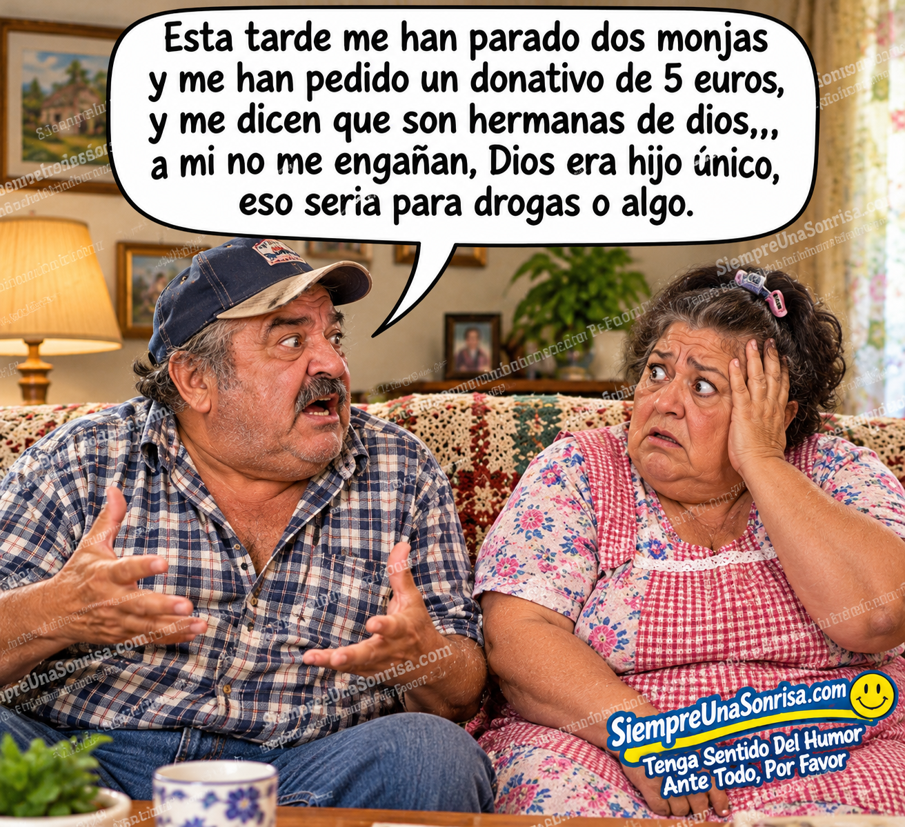 partirse de risa, humor, parejas, hombres, dios, monjas, religión