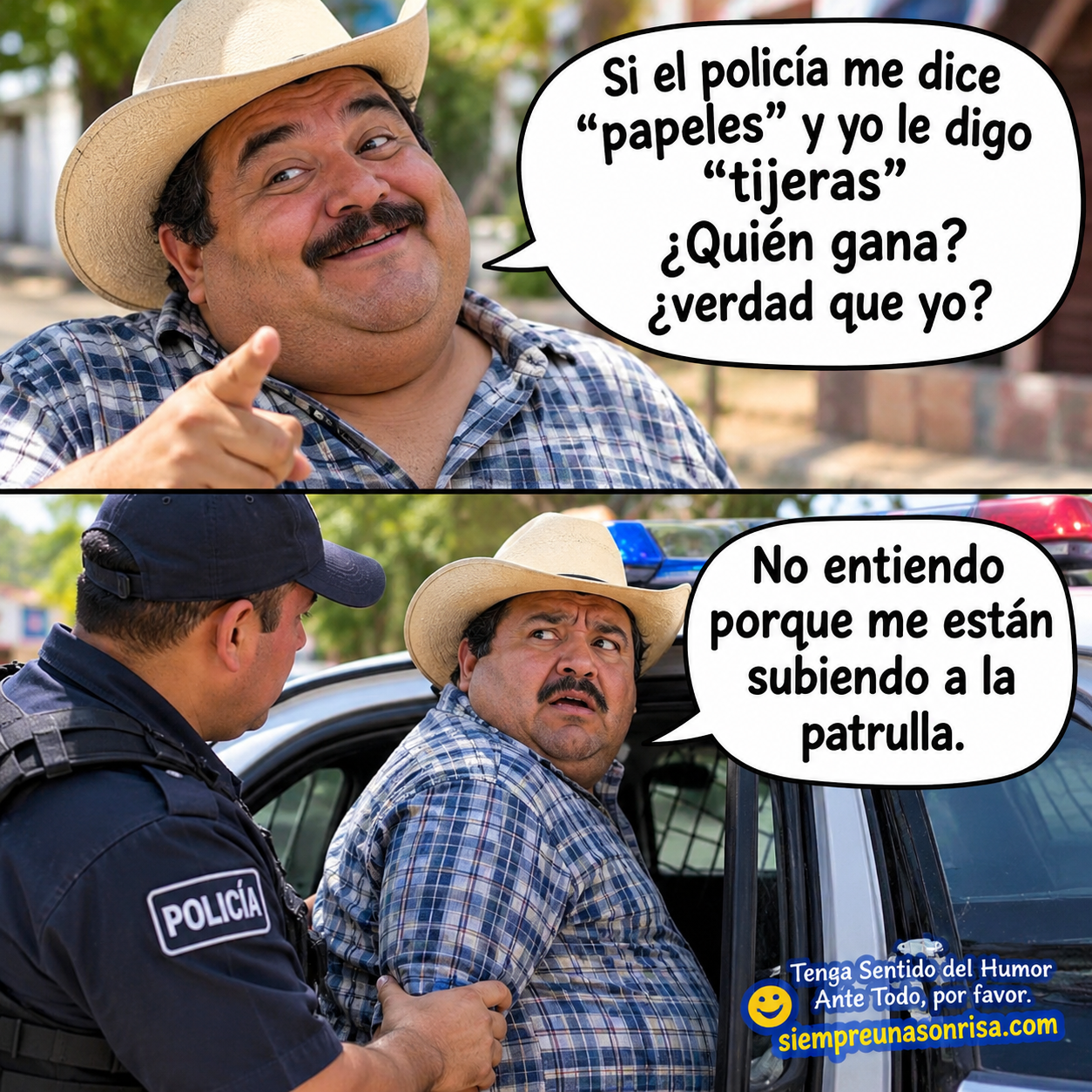 policias humor, piedra,papel o tijera, chistes y memes